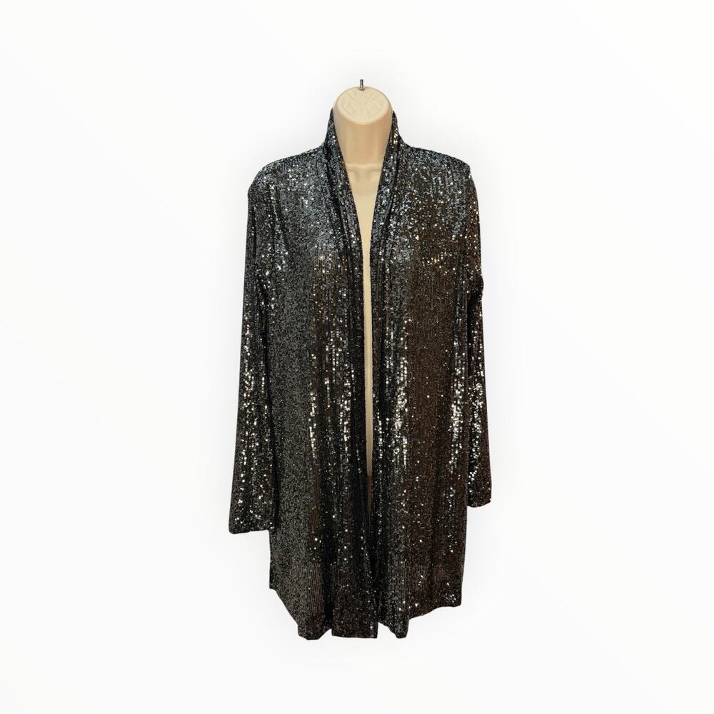 Karen Kane Sequin Jacket Black Women’s Large NWT